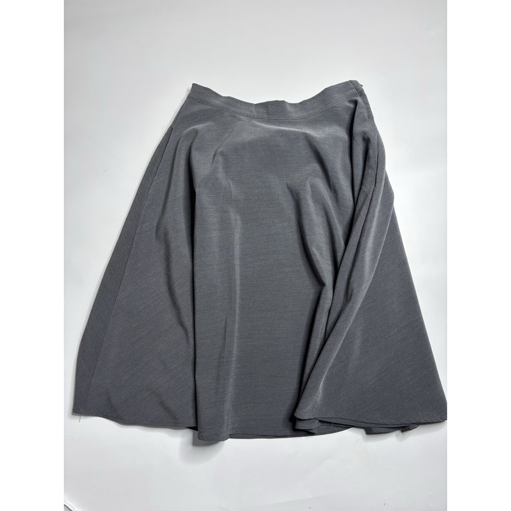 ModCloth Womens M Gray Heather A-Line Skirt Minimalist Staple Quiet Luxury Class